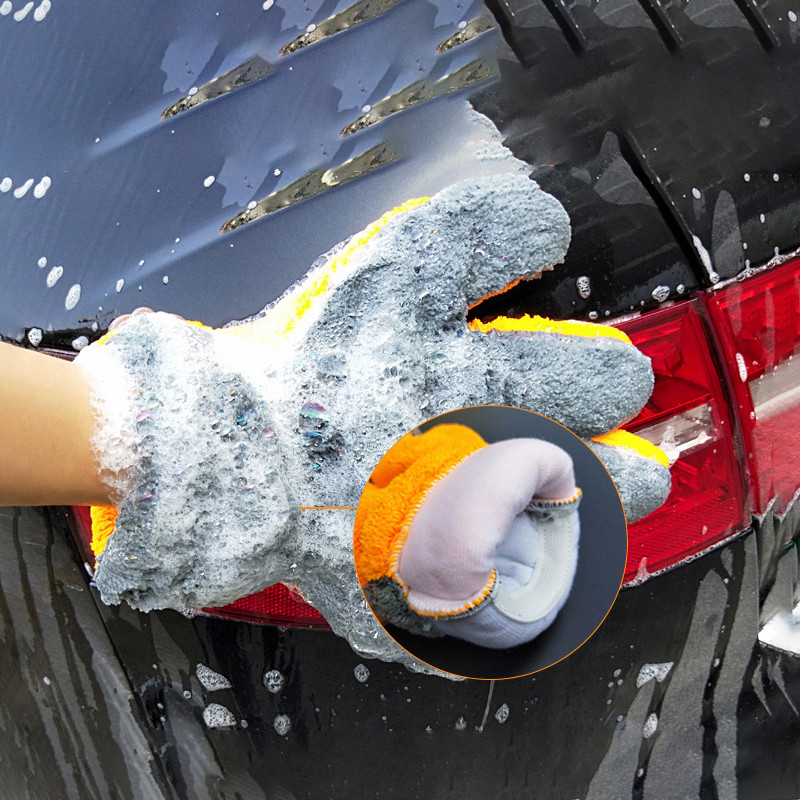 Ručnici za poliranje Plišana rukavica za pranje od mikrofibre Koraljnog flisa Rukavice za pranje automobila Ručnici za pranje automobila Pribor za čišćenje KOQYOX