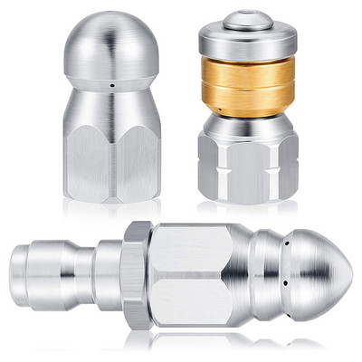 Mlaznica za pranje 1/4 inča Uređaj za visokotlačno pranje od nehrđajućeg čelika Odvodna cijev za čišćenje kanalizacije Sprej za prskanje Quick Plug Alati za mlaznicu za odvodno crijevo