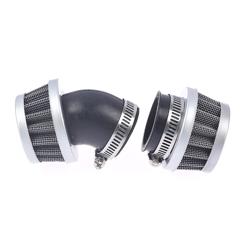 Motociklo juodi oro filtrai 35 mm universalus keturratis paspirtukas, purvo dviratis, tiesus išlenktas dešinysis mini oro filtro valiklis