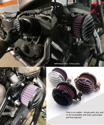 За Harley-Davidson Sportster 883 1200 1991-2016 Iron 883 2009-2016 Аксесоари за всмукателна филтърна система за пречиствател на въздух за мотоциклети