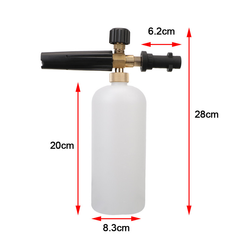 1L augstspiediena mazgātāja regulējama smidzinātāja sprausla Sniega putu sprausla Auto ziepju putu ģenerators Karcher K2 K3 K4 K5 K6 K7