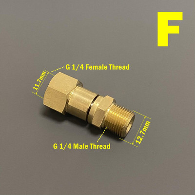 Pöörlemisvastane pesupüstol voolikuühenduse M22 M14 G1/4 G3/8 pöörleva liitmiku adapteri ühendusliides