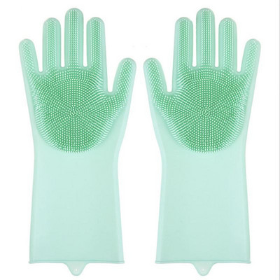 Mănuși de curățare pentru spălat vase Mănuși magice din cauciuc siliconic Scrubber de uz casnic Instrumente de curățare pentru bucătărie