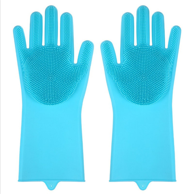 Mănuși de curățare pentru spălat vase Mănuși magice din cauciuc siliconic Scrubber de uz casnic Instrumente de curățare pentru bucătărie
