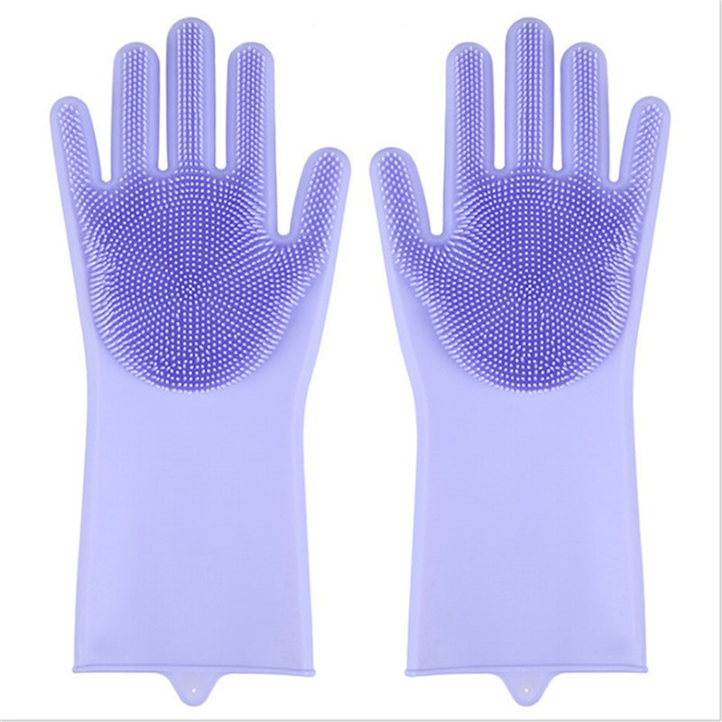 Mănuși de curățare pentru spălat vase Mănuși magice din cauciuc siliconic Scrubber de uz casnic Instrumente de curățare pentru bucătărie