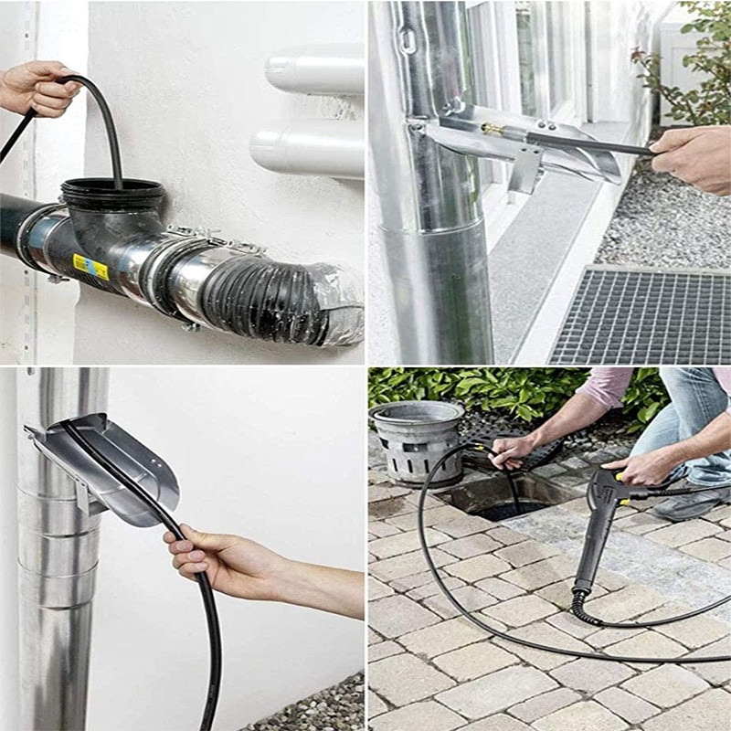 ROUE kanalizacijos ir nuotekų vamzdžių atblokavimo kabelio aukšto slėgio žarnos antgalis Aukšto plovimo žarna, skirta Karcher K2 K3 K4 K5 K6 K7