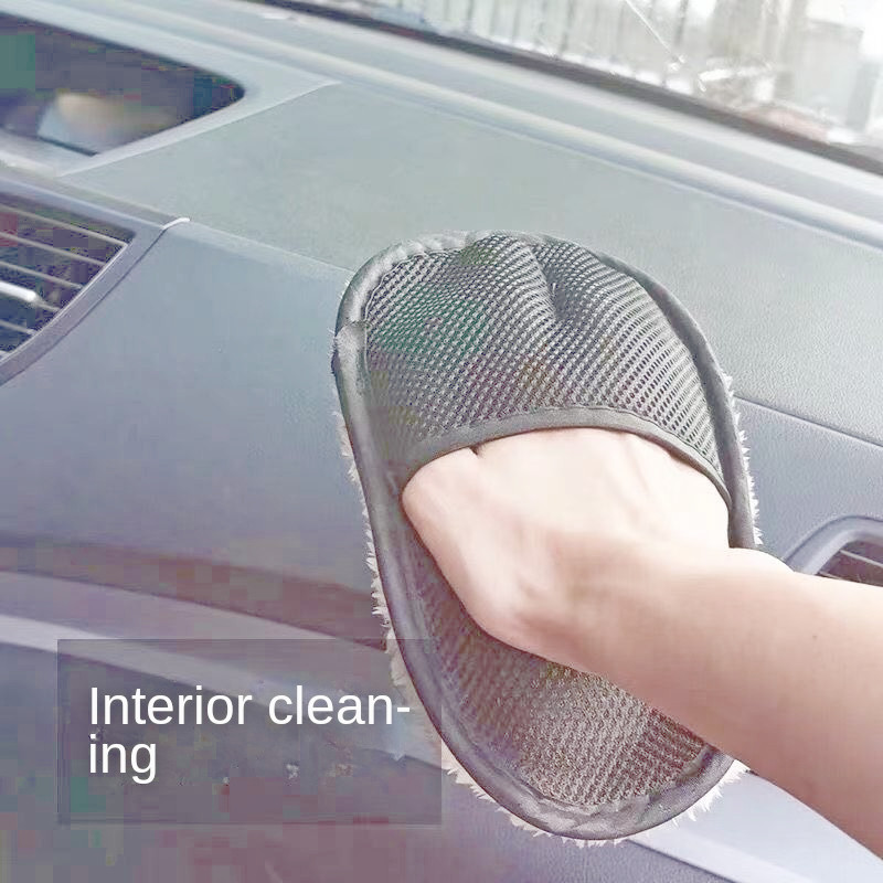 Λούτρινα γάντια πλυσίματος αυτοκινήτου διπλής όψεως Παχύ ειδικό εργαλείο καθαρισμού σενίλ για καθαρισμό αυτοκινήτου Γάντια πολλαπλών χρήσεων