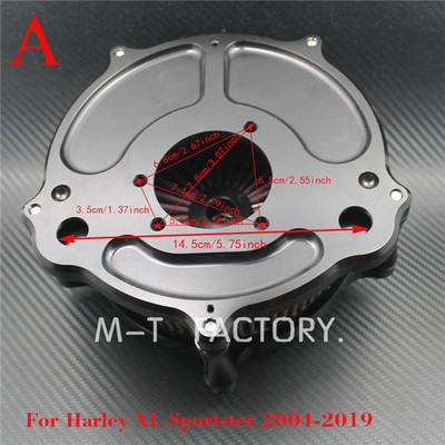Filtru de admisie pentru purificator de aer Black Spike pentru Harley Sportster XL 883 Dyna V-Rod Softail Fat Boy Touring Ultra FLHR FLHX FLSTNSE