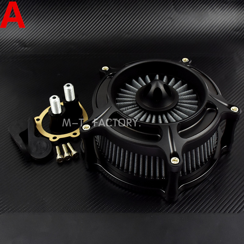 Filtru de admisie pentru purificator de aer Black Spike pentru Harley Sportster XL 883 Dyna V-Rod Softail Fat Boy Touring Ultra FLHR FLHX FLSTNSE