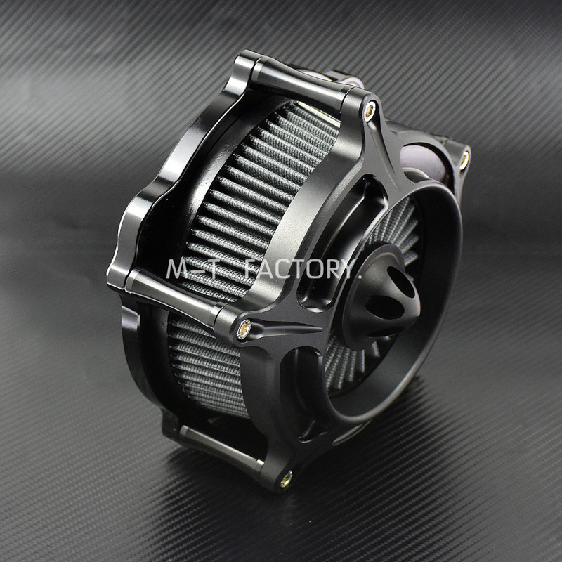 Filtru de admisie pentru purificator de aer Black Spike pentru Harley Sportster XL 883 Dyna V-Rod Softail Fat Boy Touring Ultra FLHR FLHX FLSTNSE