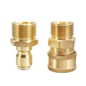 1 pereche de conector de alamă cu eliberare rapidă de 3/8 inch cu filet M22 15 mm adaptor pin pentru furtun și ieșire pentru mașina de spălat cu înaltă presiune