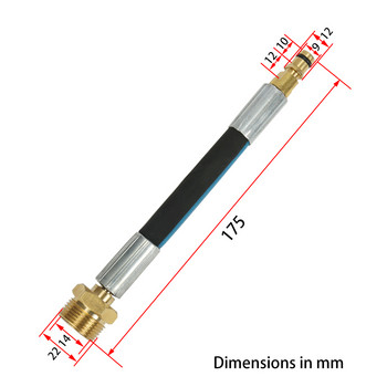 Προσαρμογέας εύκαμπτου σωλήνα πλυσίματος υψηλής πίεσης M22 σωλήνας υψηλής πίεσης Μετατροπέας σύνδεσης γρήγορης σύνδεσης για πλυντήριο πίεσης σειράς K Karcher