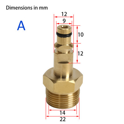 Adapter za crijevo visokotlačne perače M22 visokotlačna cijev Brza spojnica Pretvornik Priključak za Karcher K-seriju visokotlačne perače