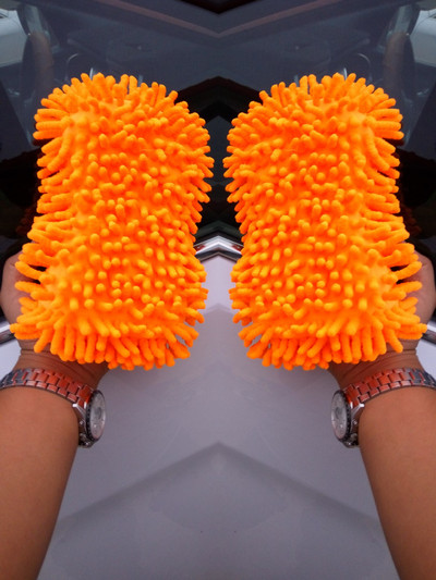 catifea coral prosop de spălat mașină bloc de burete mănuși de ștergere pentru mașini de curățare chenilia puternic absorbant urs prosop de mașină mănuși de praf