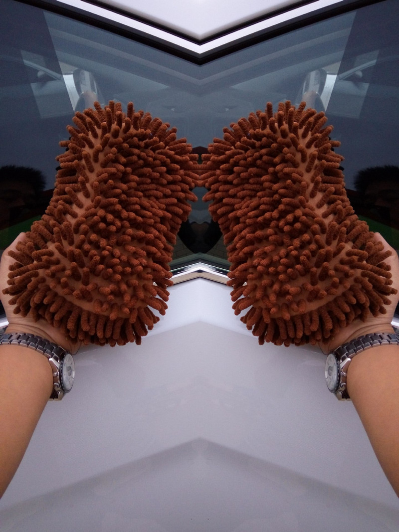 catifea coral prosop de spălat mașină bloc de burete mănuși de ștergere pentru mașini de curățare chenilia puternic absorbant urs prosop de mașină mănuși de praf