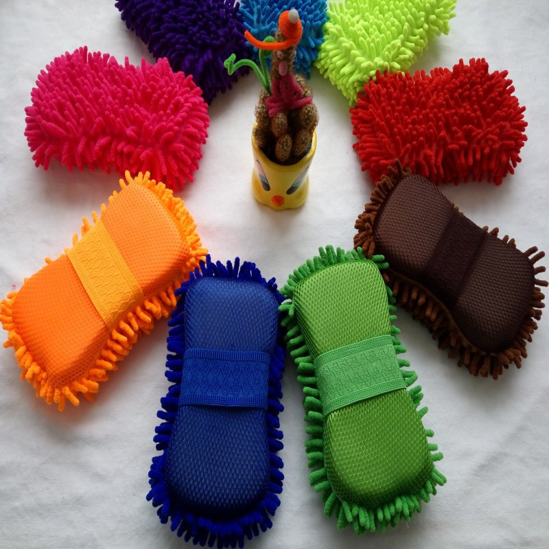 catifea coral prosop de spălat mașină bloc de burete mănuși de ștergere pentru mașini de curățare chenilia puternic absorbant urs prosop de mașină mănuși de praf