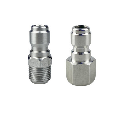 Stainless Steel 1/4" Quick Connect Plug Nozzle With G1/4 Or M14 Thread Male & Female