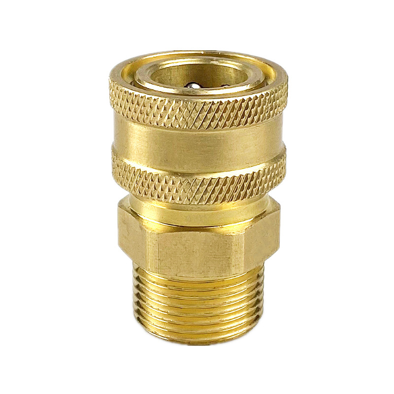 Meetriline M22 14Mm/15Mm pööratav adapter 3/8-tollise kiirpistikuga ja 3/8" lahtiühendatav kinnitus m22 Theardiga survepesuri jaoks