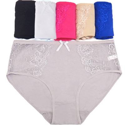 Γυναικείο βαμβακερό σλιπ σέξι ψηλόμεσο μασίφ δαντέλα συνονθύλευμα εσώρουχα στη μέση Γυναικεία σλιπ σε μέγεθος γυναικεία σλιπ εσώρουχα 3 τμχ/ παρτίδα