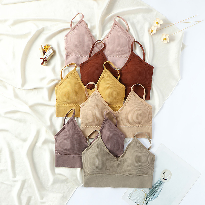 Õmblusteta seksikas aluspesukomplekt naiste rinnahoidja ülikond, suures suuruses triibuline pesu aluspüksid, V-kaelusega juhtmevabad rinnahoidjad ja püksikud 2 tk