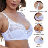 Sutiene pentru femei la modă Sutien sexy din dantelă Push Up Bralette de dimensiuni mari Cupă subțire Sutiene cu sârmă Lenjerie cu sârmă Lenjerie de corp Top CD Cup