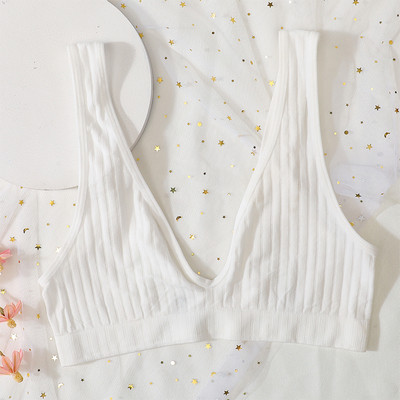 Sutien fără cusături Sutiene sport pentru femei Sutien cu plimbare Top Sutien pentru femei Deep V Lenjerie sexy pentru femei Bralette fără spate Lenjerie