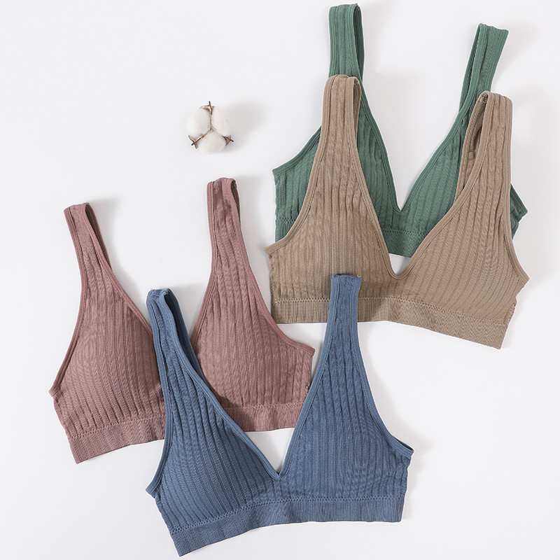 Sutien fără cusături Sutiene sport pentru femei Sutien cu plimbare Top Sutien pentru femei Deep V Lenjerie sexy pentru femei Bralette fără spate Lenjerie