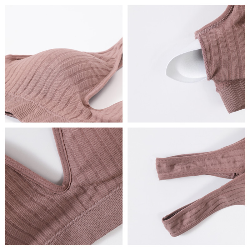 Sutien fără cusături Sutiene sport pentru femei Sutien cu plimbare Top Sutien pentru femei Deep V Lenjerie sexy pentru femei Bralette fără spate Lenjerie