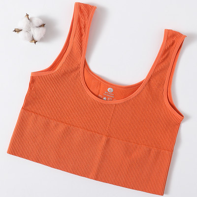 Γυναικείες μπλούζες χωρίς ραφές Bralette Tank Top Γυναικεία Crop Tops Cami Εσώρουχα με σέσουλα λαιμόκοψη με ραβδώσεις Basic Tee Sexy εσώρουχα U back Camisole