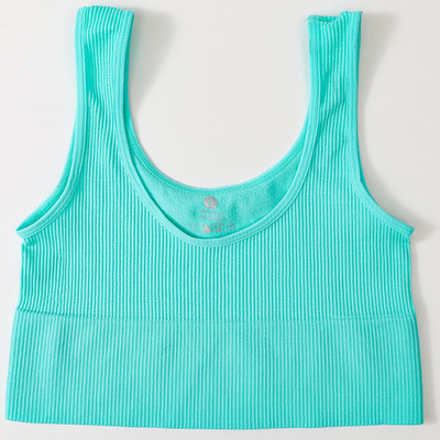 Γυναικείες μπλούζες χωρίς ραφές Bralette Tank Top Γυναικεία Crop Tops Cami Εσώρουχα με σέσουλα λαιμόκοψη με ραβδώσεις Basic Tee Sexy εσώρουχα U back Camisole