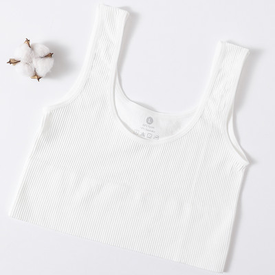 Γυναικείες μπλούζες χωρίς ραφές Bralette Tank Top Γυναικεία Crop Tops Cami Εσώρουχα με σέσουλα λαιμόκοψη με ραβδώσεις Basic Tee Sexy εσώρουχα U back Camisole