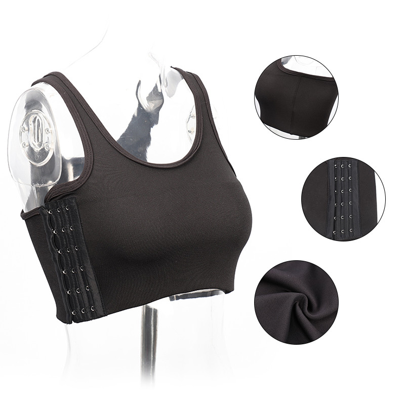 S-5XL plakana krūšu saistviela Les Corset Tomboy Lesbiešu apakšveļa Sieviešu bezšuvju vasaras īsa veste Liela izmēra Tank Top Shaper Bustier