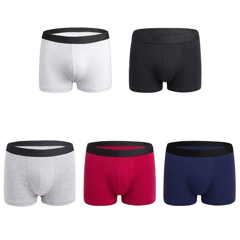 Meeste aluspüksid Puuvillane vabaaja meeste aluspesu Bokserid Hingavad meeste ühevärvilised aluspüksid Mugavad kvaliteetsed meeste lühikesed püksid