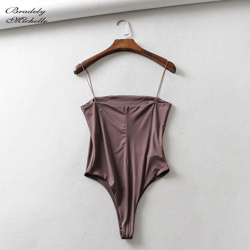 BRADELY MICHELLE καλοκαιρινές σέξι γυναίκες λεπτές μασίφ μασίφ λουράκι Bodycon φορμάκι Streetwear εξώπλατο Jumpsuit
