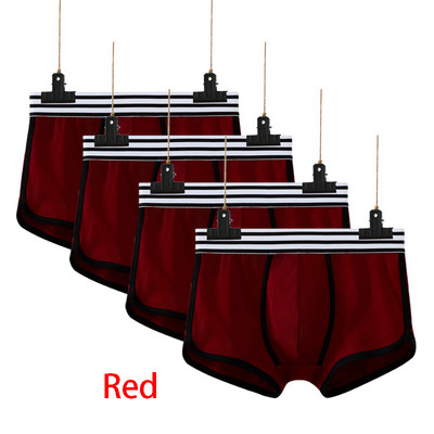 4tk Meeste Aluspesu bokser puuvillane Cuecas Boxers Meeste bokserid Aluspesu seksikas U kumer kott Meeste hingavad meeste aluspüksid