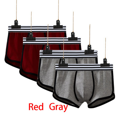 4tk Meeste Aluspesu bokser puuvillane Cuecas Boxers Meeste bokserid Aluspesu seksikas U kumer kott Meeste hingavad meeste aluspüksid