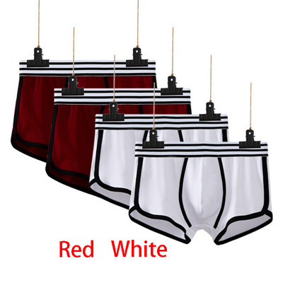 4tk Meeste Aluspesu bokser puuvillane Cuecas Boxers Meeste bokserid Aluspesu seksikas U kumer kott Meeste hingavad meeste aluspüksid