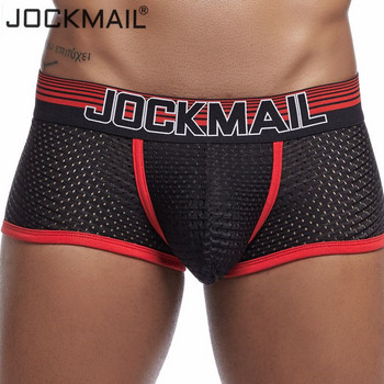 JOCKMAIL Ново секси мъжко бельо Боксерски дишащи мрежести боксерки Мъжки гащи cueca  Мъжки бикини Мъжки гащи