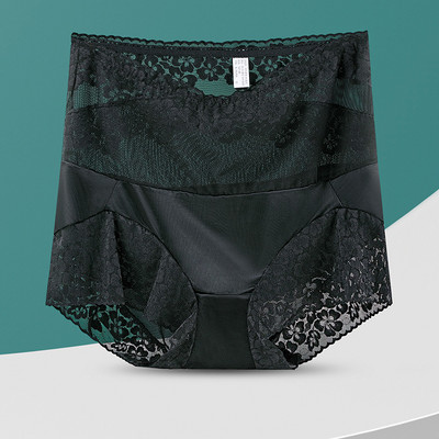 Chiloți sexy din dantelă cu talie înaltă pentru femei, fără sudură, lenjerie de slăbit, slip din plasă, cu flori, chiloți respirabili, chiloți pentru femei, lenjerie