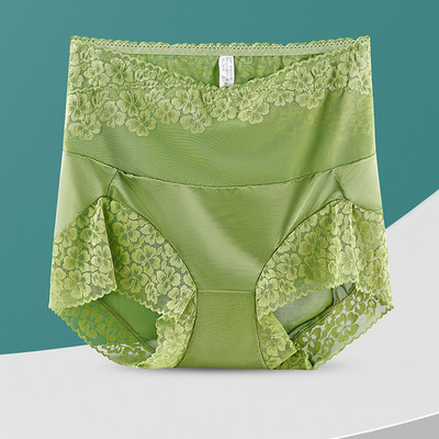 Chiloți sexy din dantelă cu talie înaltă pentru femei, fără sudură, lenjerie de slăbit, slip din plasă, cu flori, chiloți respirabili, chiloți pentru femei, lenjerie