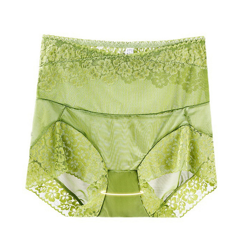 Chiloți sexy din dantelă cu talie înaltă pentru femei, fără sudură, lenjerie de slăbit, slip din plasă, cu flori, chiloți respirabili, chiloți pentru femei, lenjerie