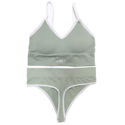 Set de sutien fără cusuri pentru femei, chiloți sexy cu talie joasă, sutien fără sârmă, lenjerie sutien, bralette confortabile, set de lenjerie de corp pentru fitness pentru femei