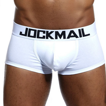 JOCKMAIL Секси мъжки памучни бикини Боксер Мъжко бельо Едноцветни мъжки къси панталони Дишащо бельо Раирани боксерки Мъжки боксерки