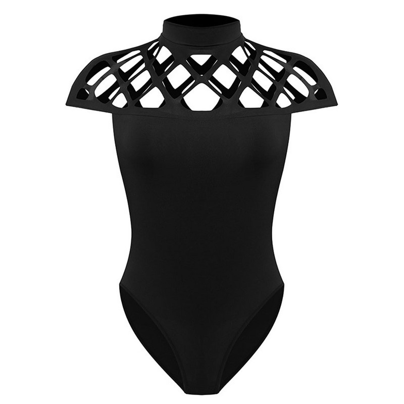 Ženski kombinezon s visokim izrezom i kratkim rukavima. Kombinezon s kratkim rukavima. Bodi. Ljetne jednobojne hlače. Bodi.