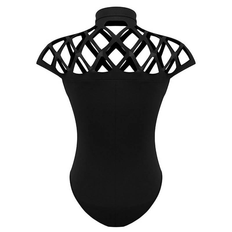 Ženski kombinezon s visokim izrezom i kratkim rukavima. Kombinezon s kratkim rukavima. Bodi. Ljetne jednobojne hlače. Bodi.