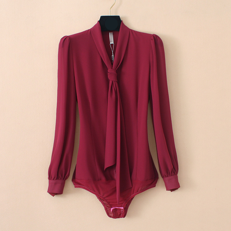 Κομψά σιφόν φορμάκια Γυναικεία φαναράκια μακρυμάνικο παπιγιόν γραφείου Γυναικεία μπλούζα και μπλούζες Γυναικείο επίσημο μπλουζάκι 2020