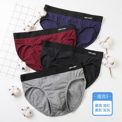 4vnt/partias Vyriškos kelnaitės Seksualūs apatiniai Vyriški medvilninės apatinės kelnaitės Patogios spausdintos kelnaitės Vyriškas apatinis trikotažas, kvėpuojantis snapeliai