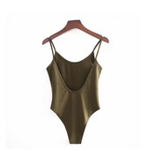 Σέξι εξώπλατη εφαρμογή Romper Body Bodysuit Γυναικεία Slim Spaghetti Strap Skinny Tight Playsuits Streetwear Undershirt