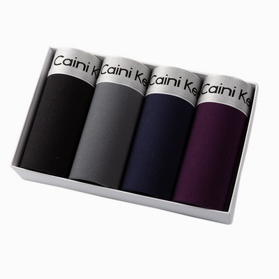 4 buc./lot Lenjerie de corp pentru bărbați Boxeri Chiloți imprimați la modă Chiloți pentru bărbați Boxer Pantaloni scurti de marca confortabili