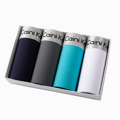 4 buc./lot Lenjerie de corp pentru bărbați Boxeri Chiloți imprimați la modă Chiloți pentru bărbați Boxer Pantaloni scurti de marca confortabili